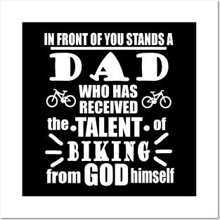 Biking Mountain Bike Dowhill Gift Father's Day Posters and Art